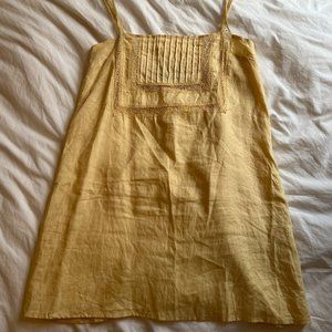 Yellow Linen Reformation Dress